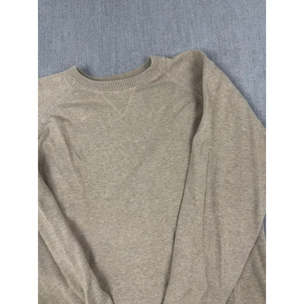 St. John’s Bay Women’s Sweatshirt Large Brown Cotton Raglan Crewneck Pullover